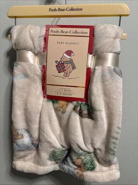 Cream Winnie the Pooh Baby Blanket